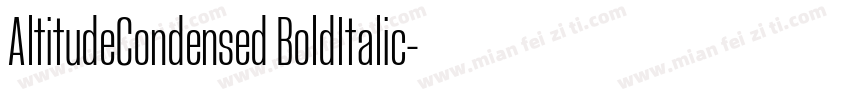 AltitudeCondensed BoldItalic字体转换